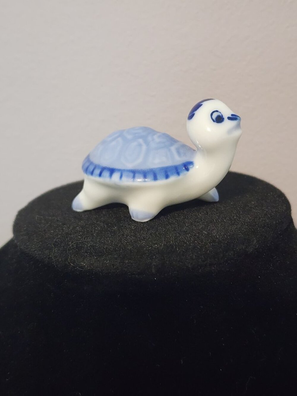 Vintage Delft Blue Small Turtle Figurine